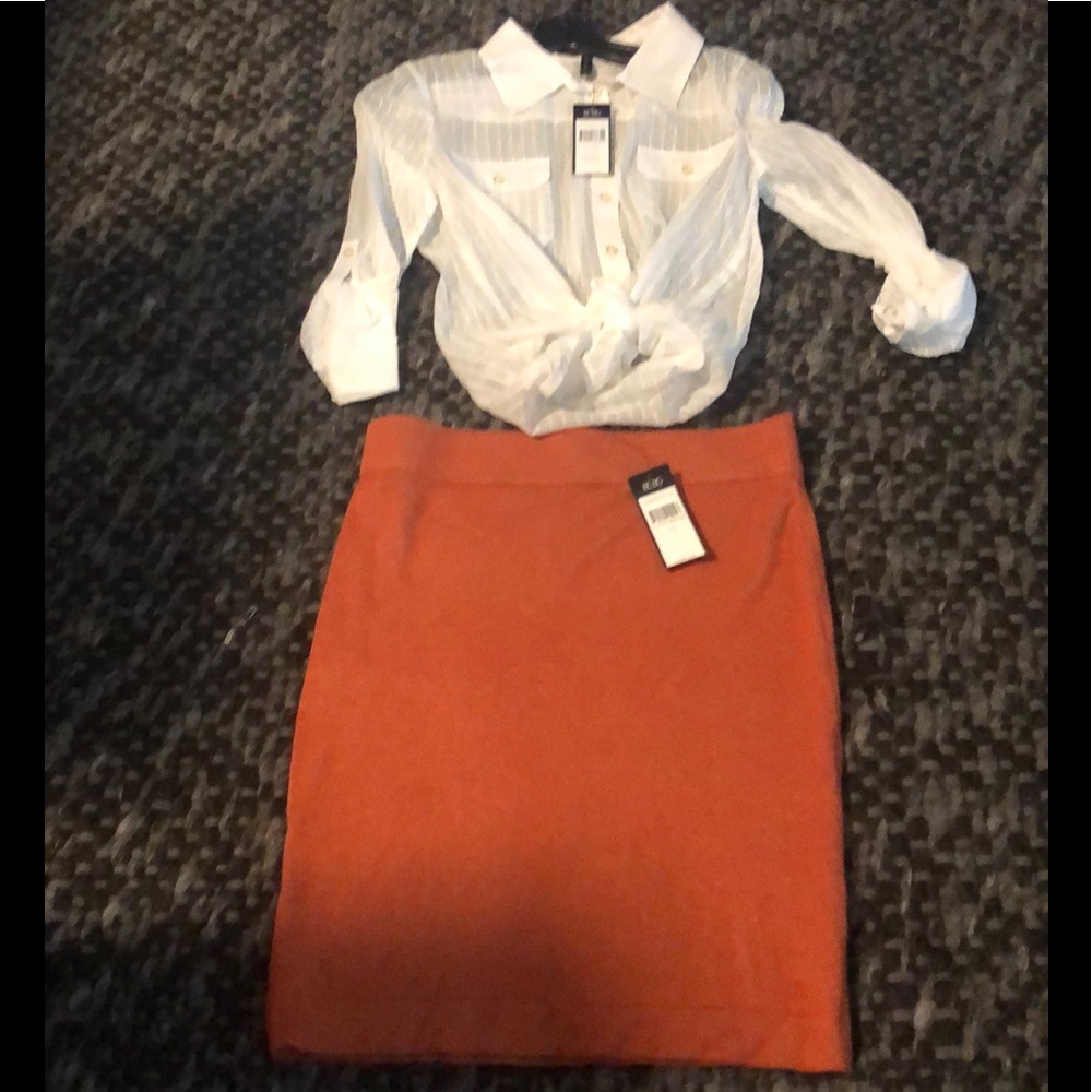 BCBG Super Soft Pencil Skirt, Top Sold Separately